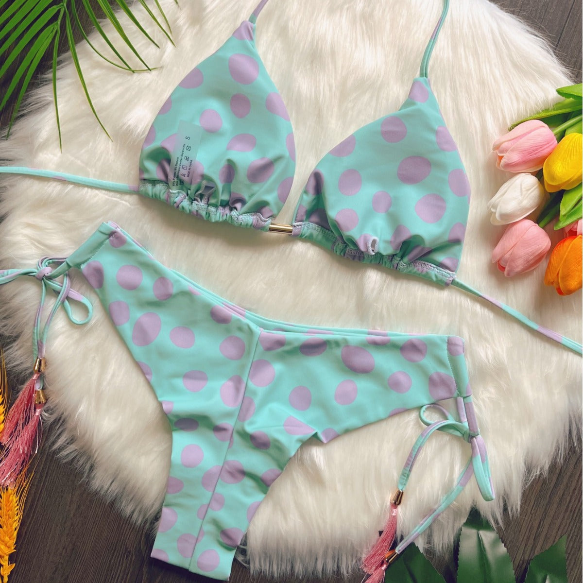 Printed Split Bikini Swimsuit Sexy Triangle Women Swimsuit Swimming Suit
