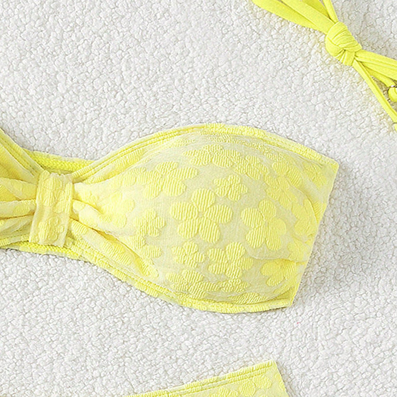 Swimsuit Bikini Printed Sexy Tube Top Bikini Split Swimsuit for Women