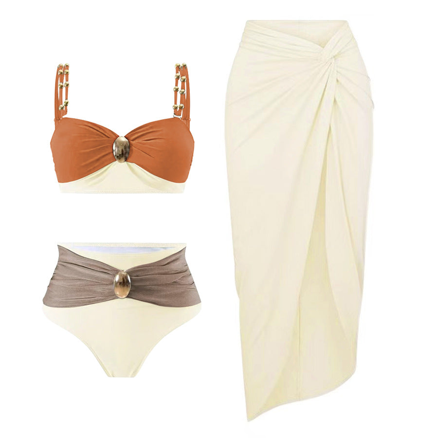 Bikini Three Piece Sets How Many Sexy Swimsuit Women Split Solid Color Swimsuit