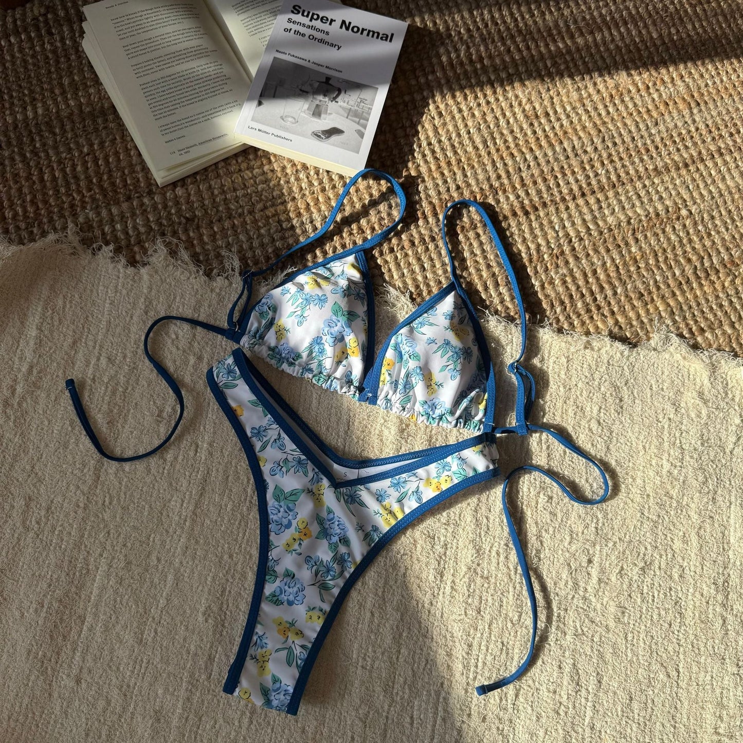 Women Split Leopard Print Printed Sexy Swimsuit Women Triangle Bandage Swimsuit Bikini