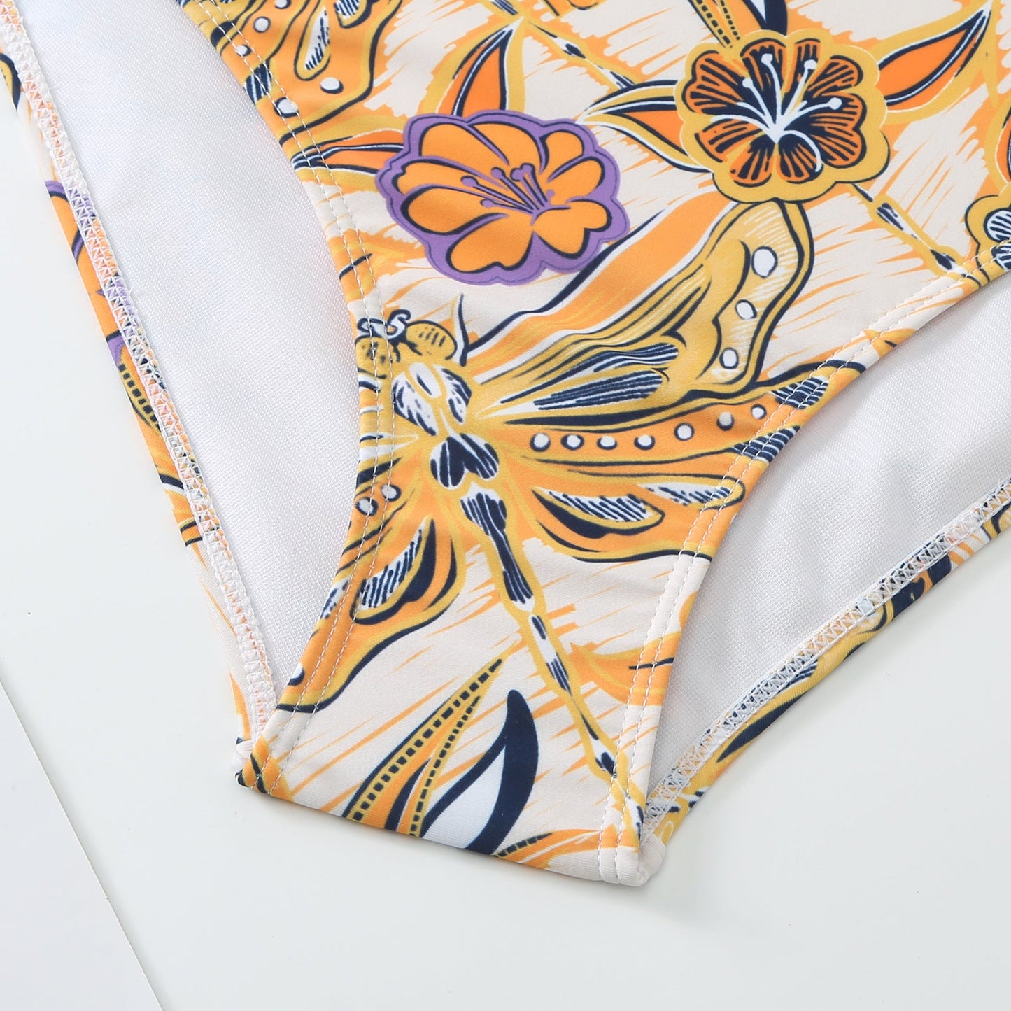 Women Flying Edge One Piece Women Swimwear Retro Cover Belly Slimming Swimsuit Chiffon Beach Dress