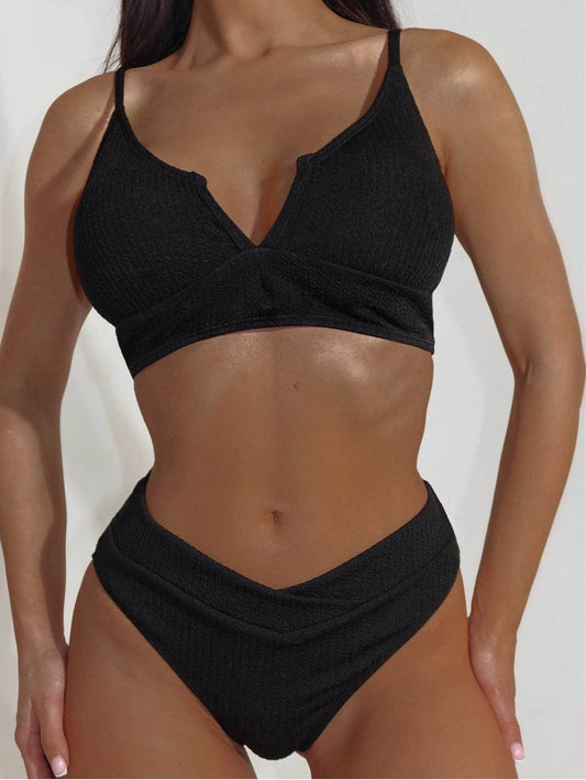 Split Bikini Swimsuit Small V neck Split Swimsuit Two Piece Bikini