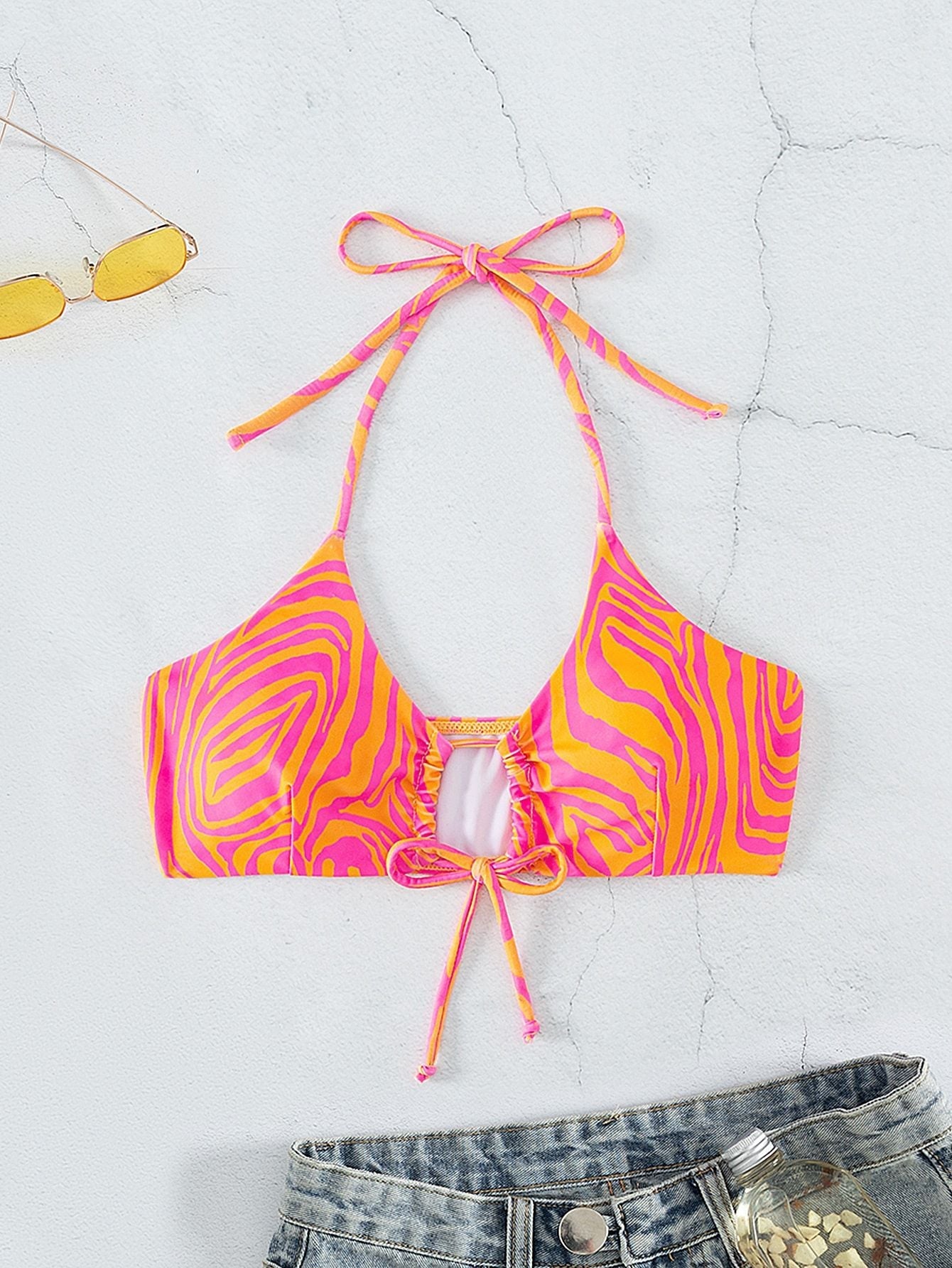 Women Swimsuit Exercise Bikini Swimsuit Bikini Unlined Top