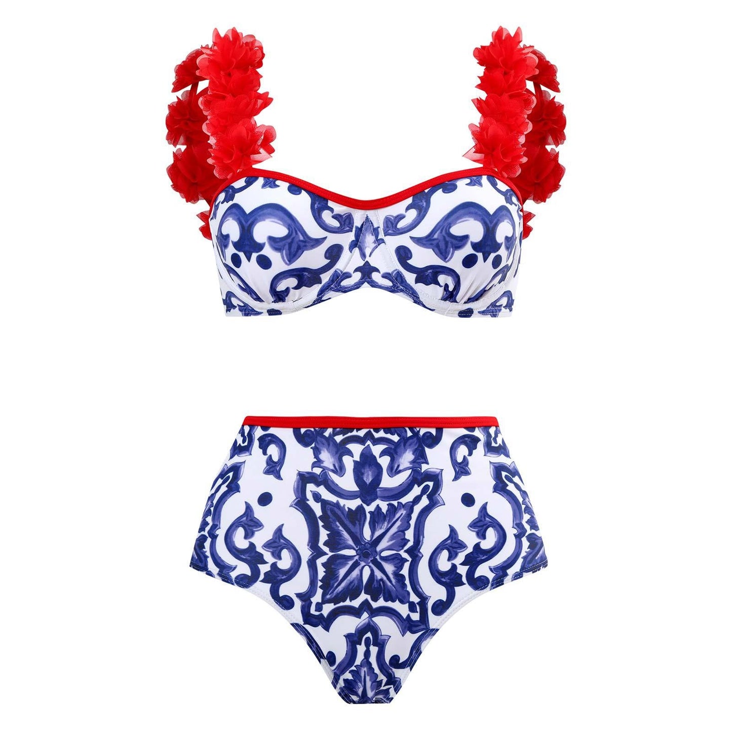 High Waist Print Bikini Swimsuit Sexy Swimwear Sexy Bikini Women