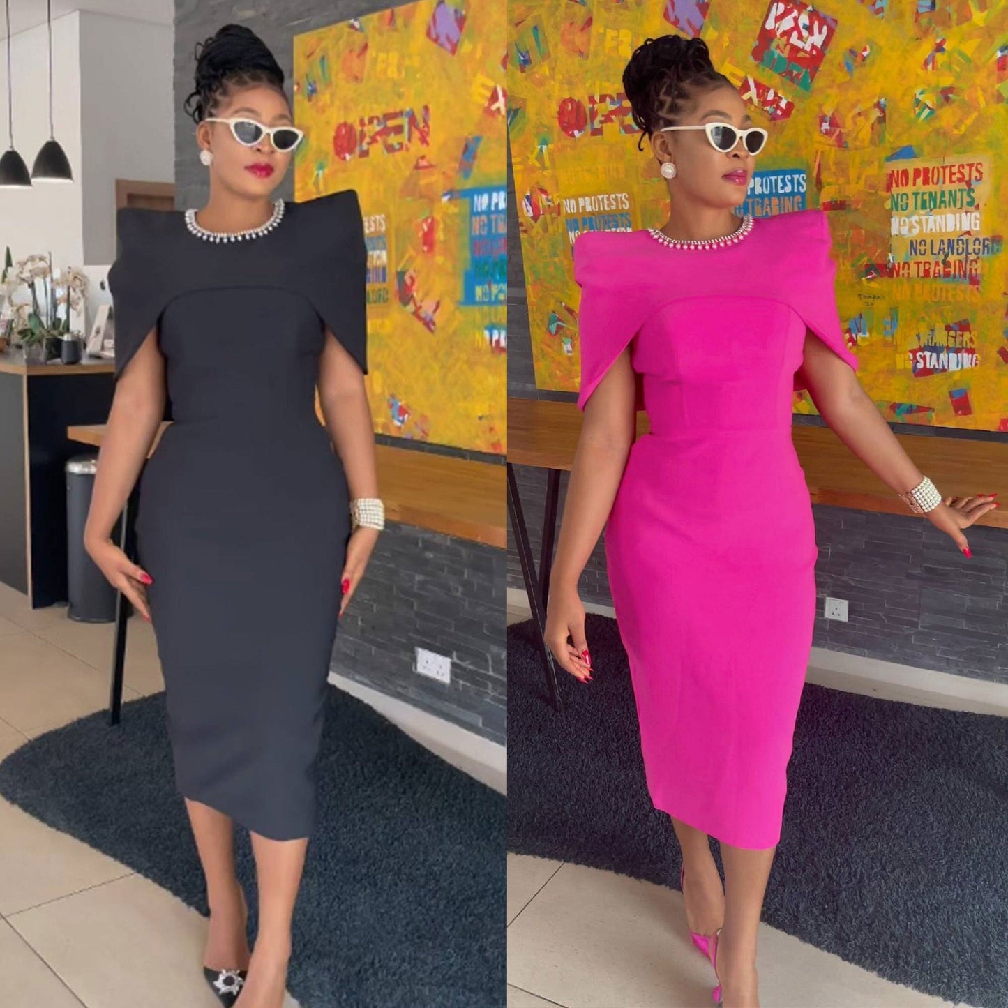 Casual Hip Slim Fit Vest Back Slit Dress Waistcoat Two Piece Set