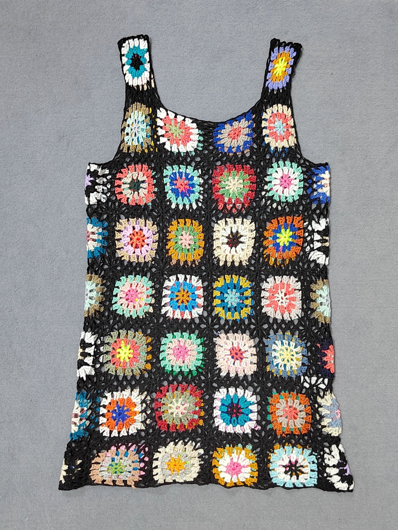 Bohemian Vacation Beach Handmade Crocheted Hollow Out Cutout out Suspender Sexy Rhombus Plaid Vest