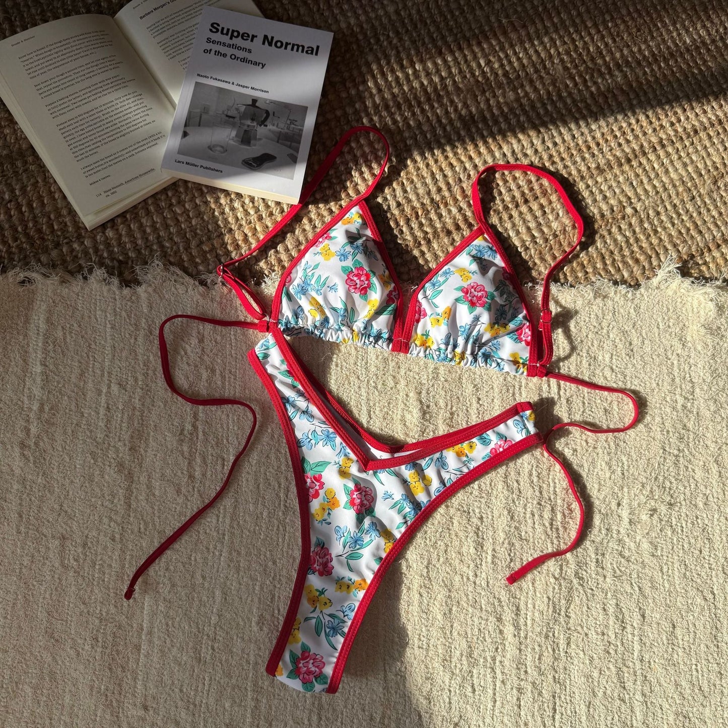 Women Split Leopard Print Printed Sexy Swimsuit Women Triangle Bandage Swimsuit Bikini