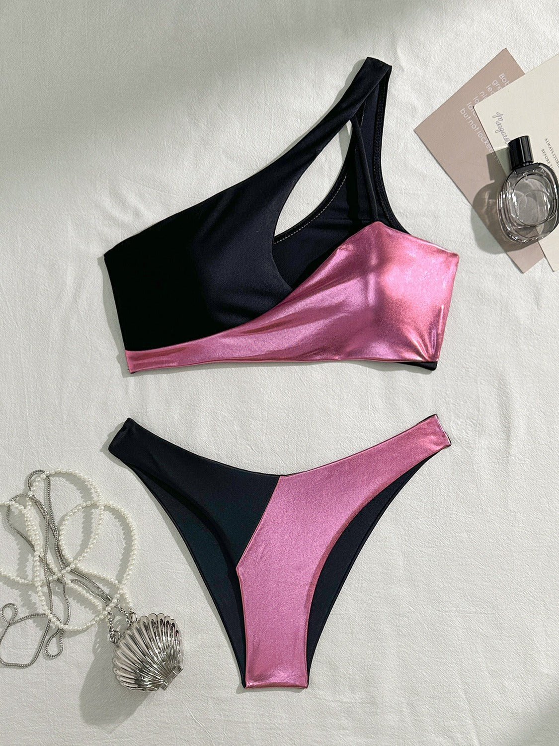 Sexy Split Stitching Bronzing Swimwear Swimsuit Bikini Bikini