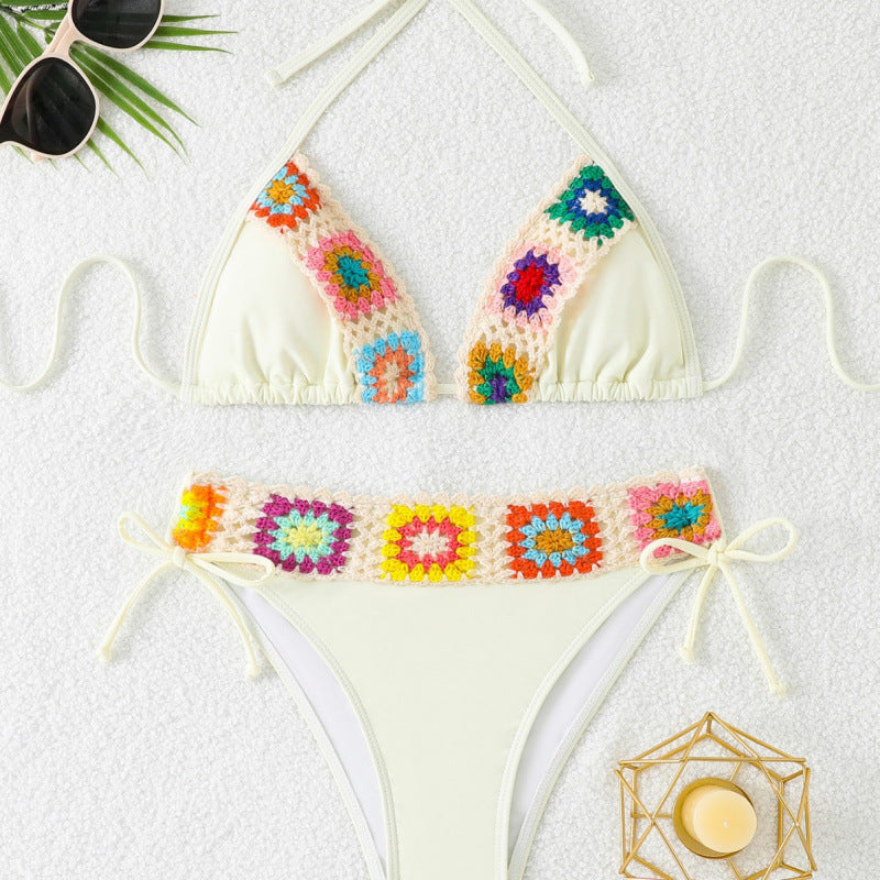 Sexy Swimsuit Women Split Bikini Retro Three Point Bikini Swimsuit