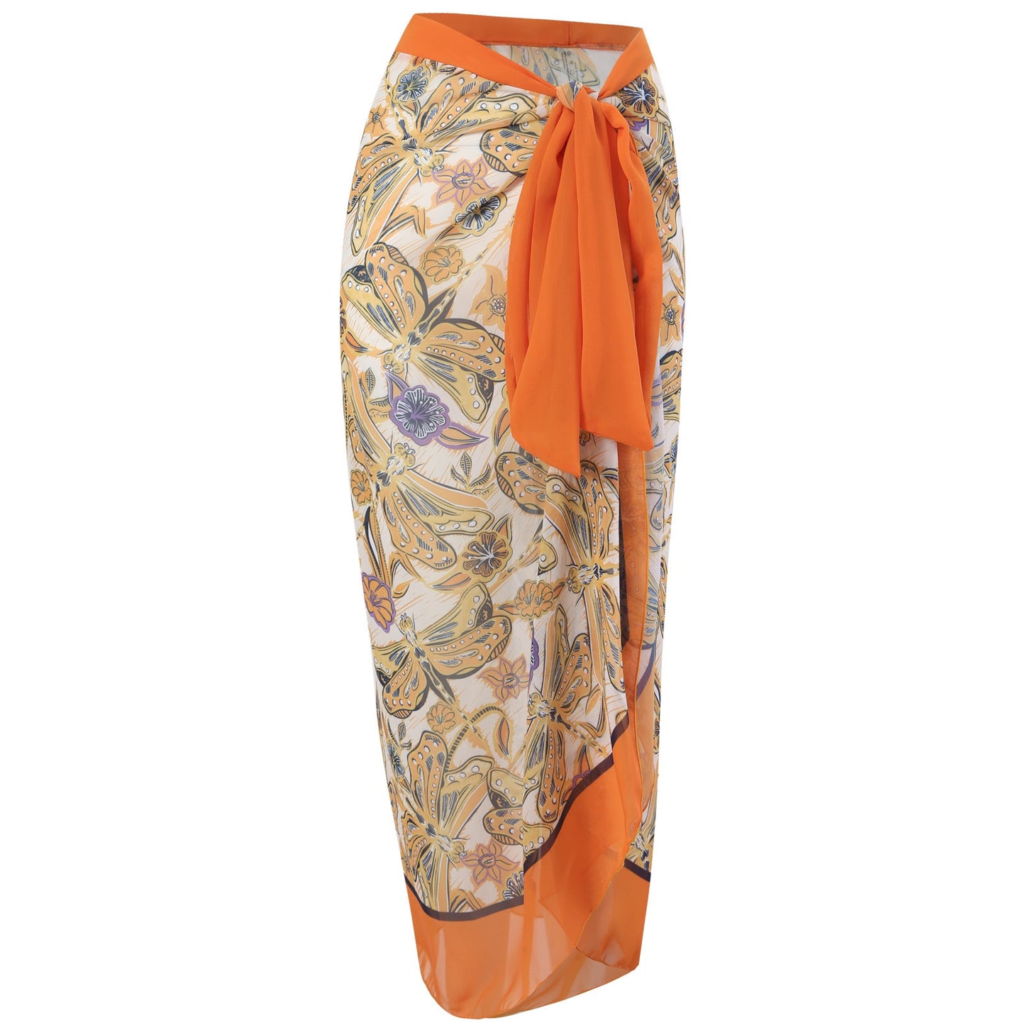 Women Flying Edge One Piece Women Swimwear Retro Cover Belly Slimming Swimsuit Chiffon Beach Dress