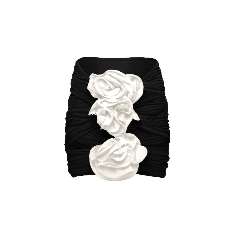 Handmade Floral One Piece Swimsuit Women Beach Vacation Suit Skirt Swimsuit