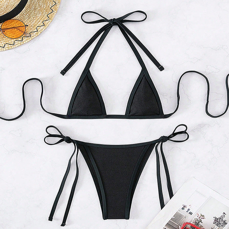 Bikini Lace up Sexy Bikini Swimsuit Beach Spring Swimsuit for Women
