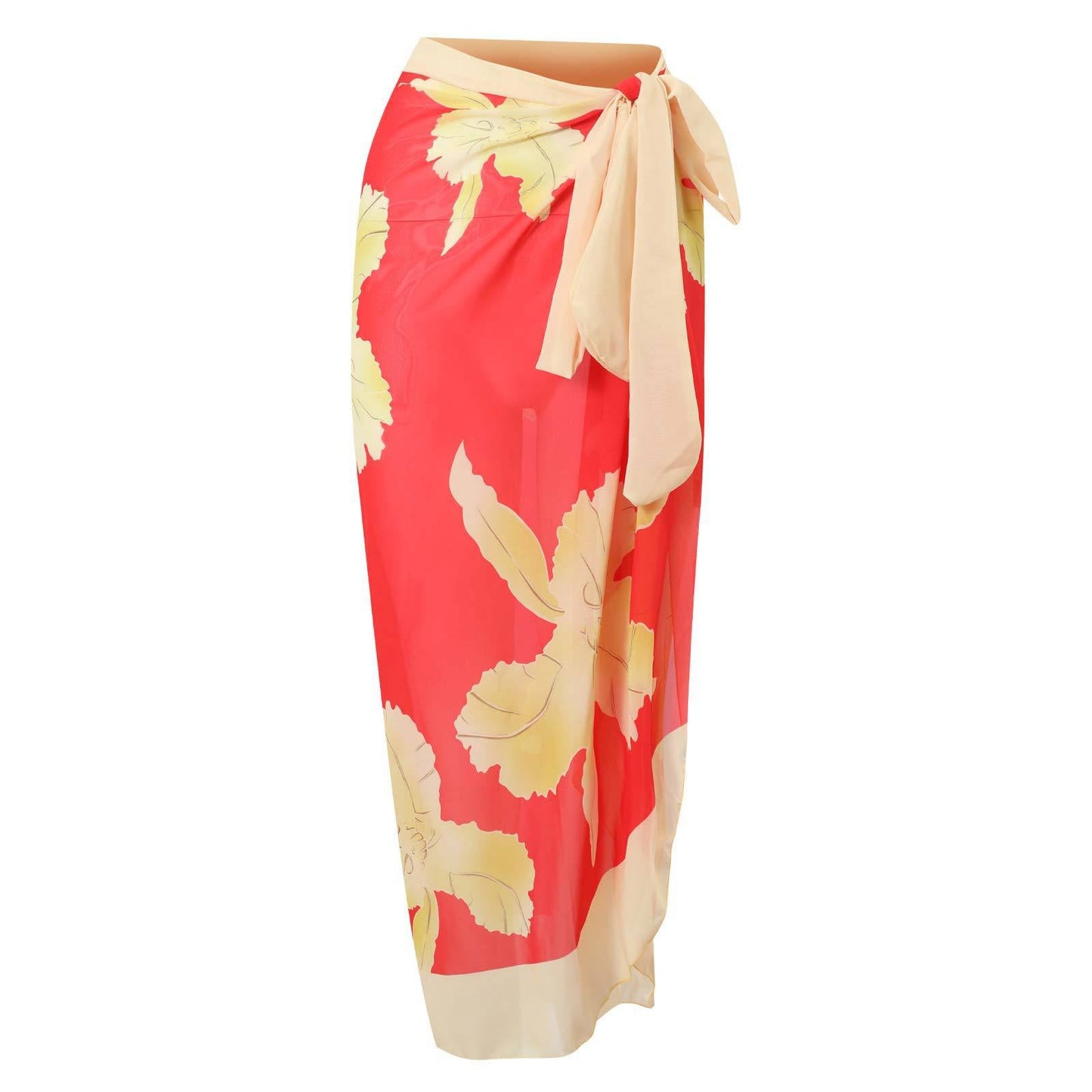 Sexy Swimsuit Women Vintage Ruffled Swimsuit Bikini Chiffon Beach Skirt Set