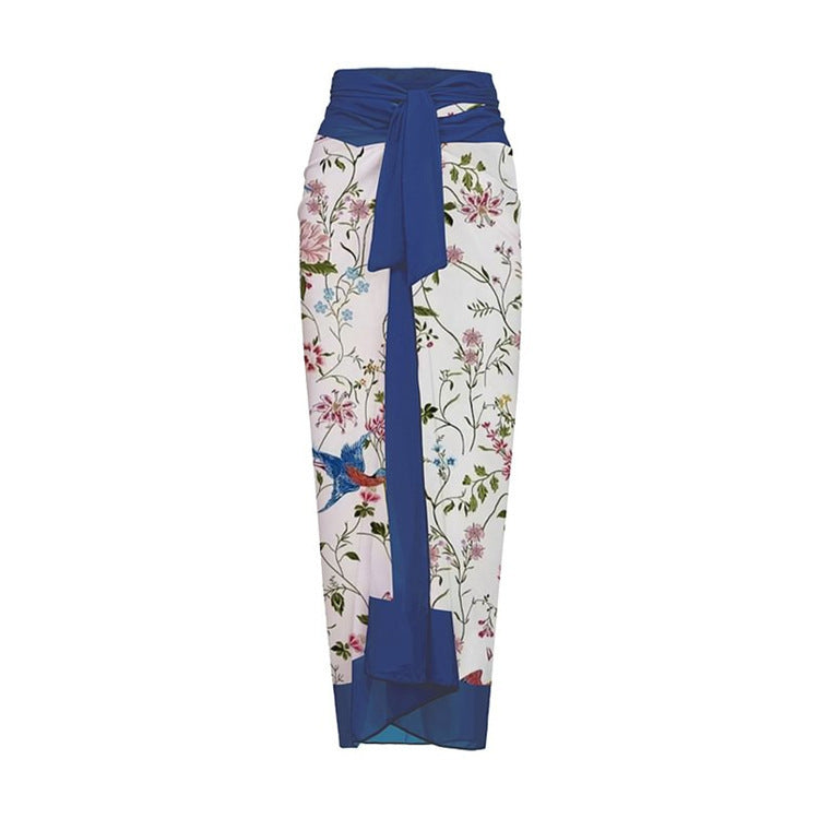 Sexy One Piece Swimsuit Women Bikini Printed Swimsuit Bikini Mesh Dress