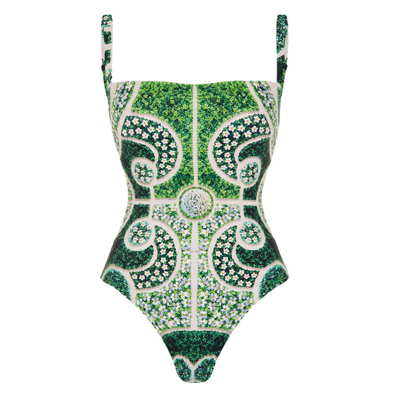 Slimming Printed One Piece Swimsuit Women