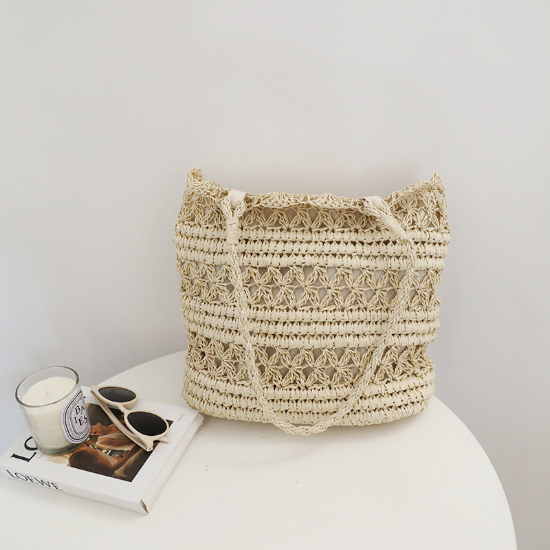 Fairy Hollow Out Cutout out Straw Bag Summer Little Shoulder Woven Bag Vacation Beach Bag Women Bag