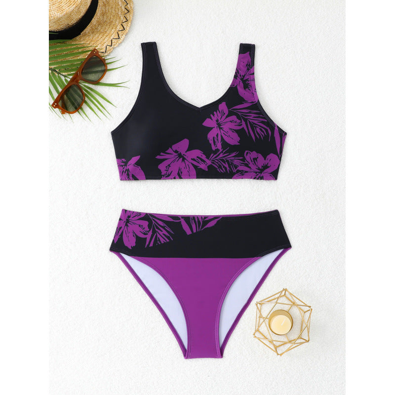 Swimsuit Women Split Sexy Bikini Printed Swimsuit