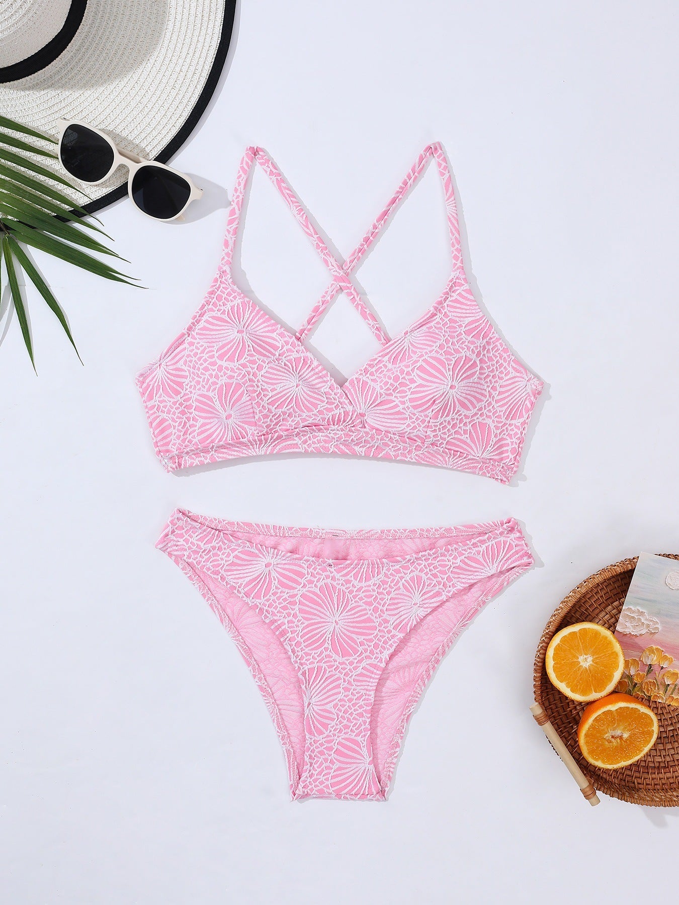 Women Vacation Lace up Sexy Bikini Swimsuit