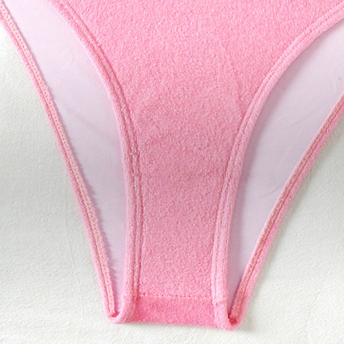 Split Swimsuit Women Hollow Out Cutout Sexy Bikini Triangle Two Piece Set Lace up Solid Color