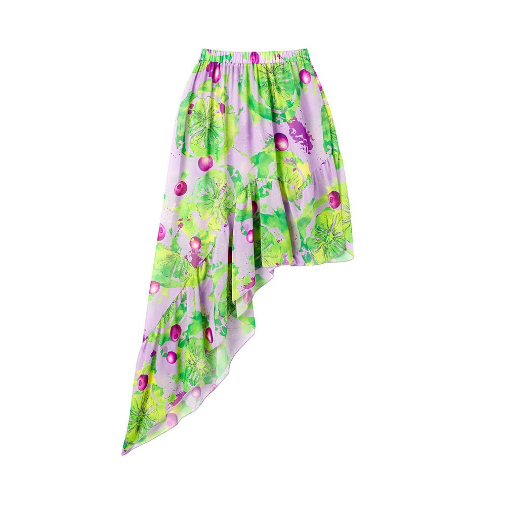 Push up Split Three Piece Sexy Spring Vacation Swimsuit Suit Printing