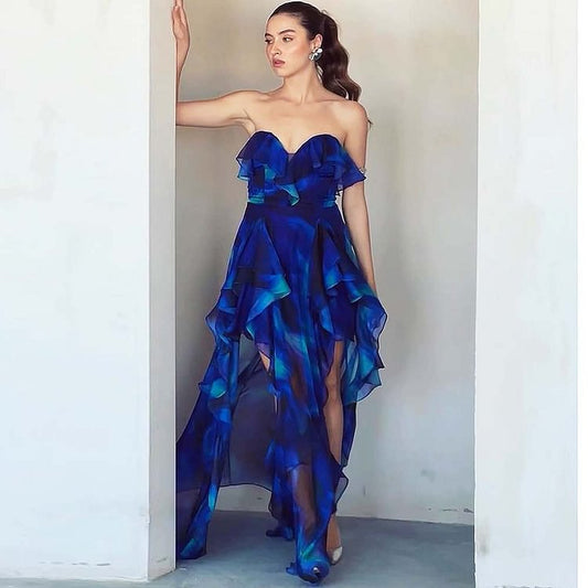 Blooming Ruffled One Piece Swimsuit Women Vacation Suit Beach