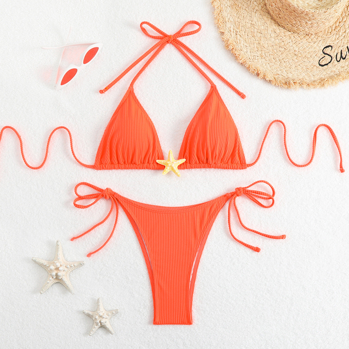 Sexy Three Point Bikini Split Swimsuit Women Sexy Triangle Swimsuit Bikini