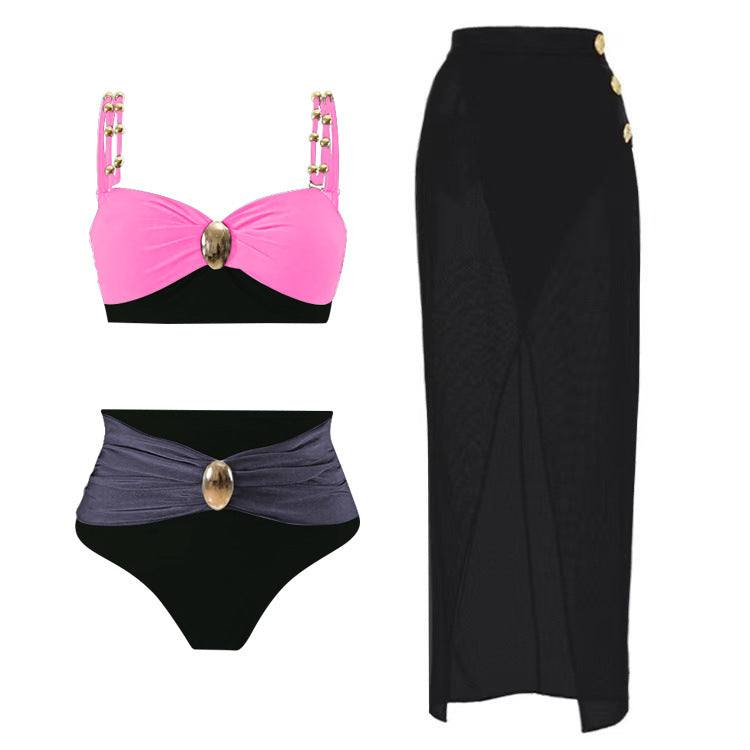 Bikini Three Piece Sets How Many Sexy Swimsuit Women Split Solid Color Swimsuit