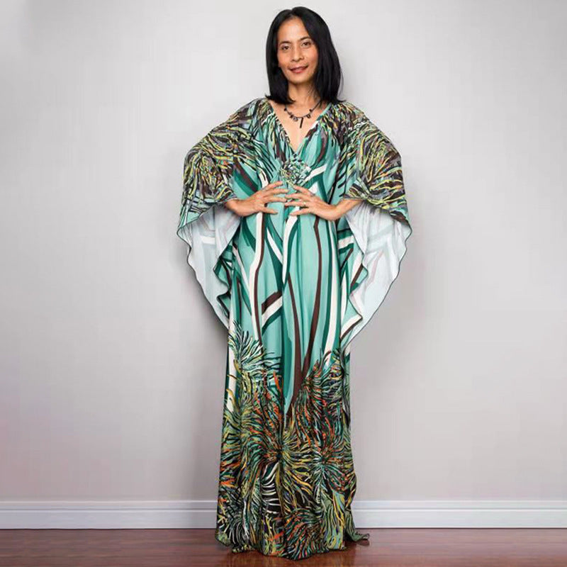 Beach Dress Loose Seaside Vacation Sun Protection Robe Beach Cover Up Swimsuit Outwear Women