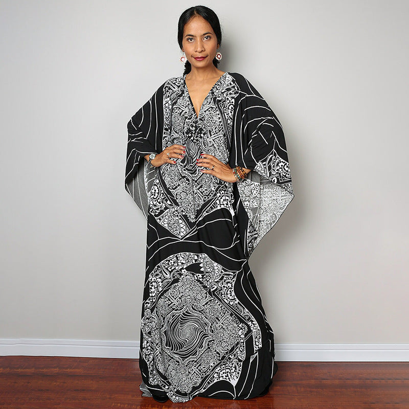 Beach Dress Loose Seaside Vacation Sun Protection Robe Beach Cover Up Swimsuit Outwear Women