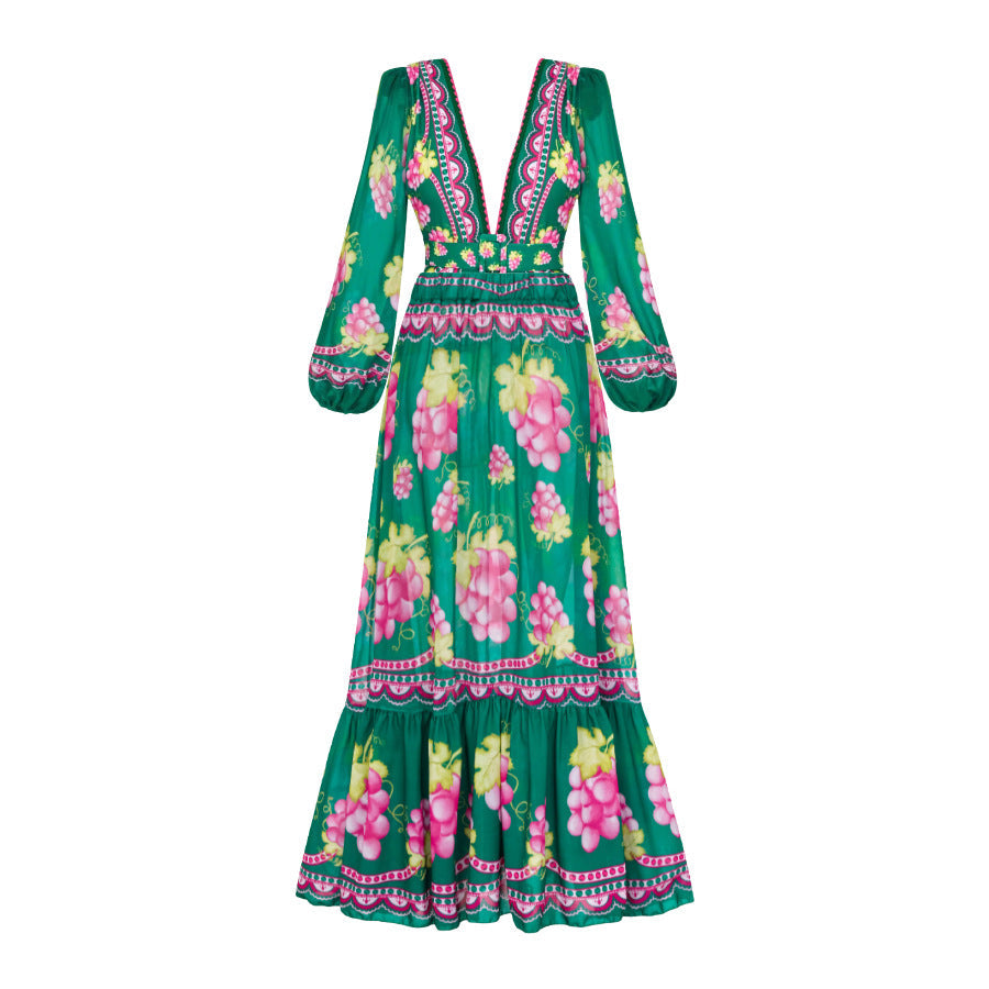 Ruffled One Piece Swimsuit Vacation Women