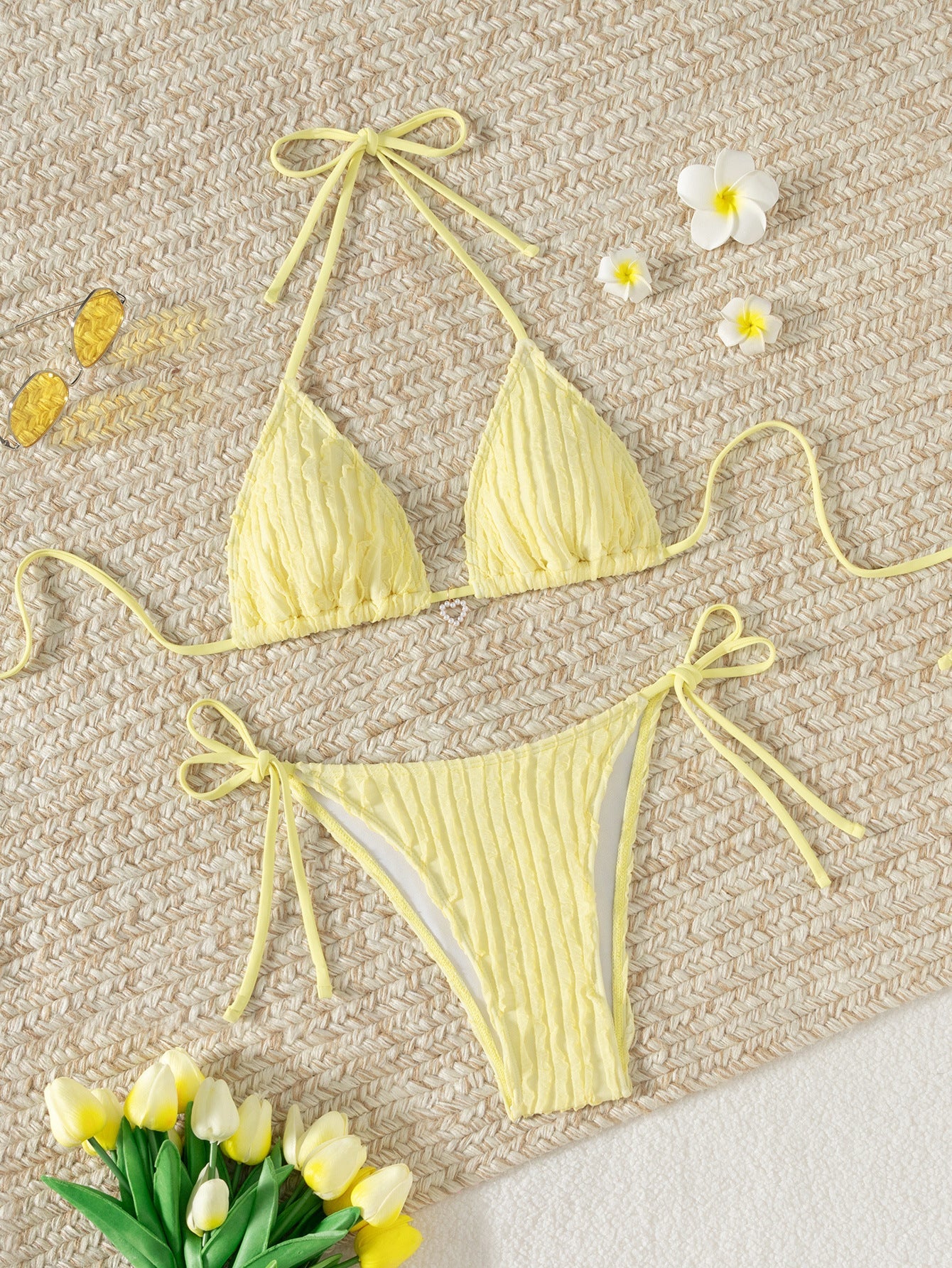 Women Swimsuit Solid Color Swimsuit Summer Sexy Women Swimsuit Bikini