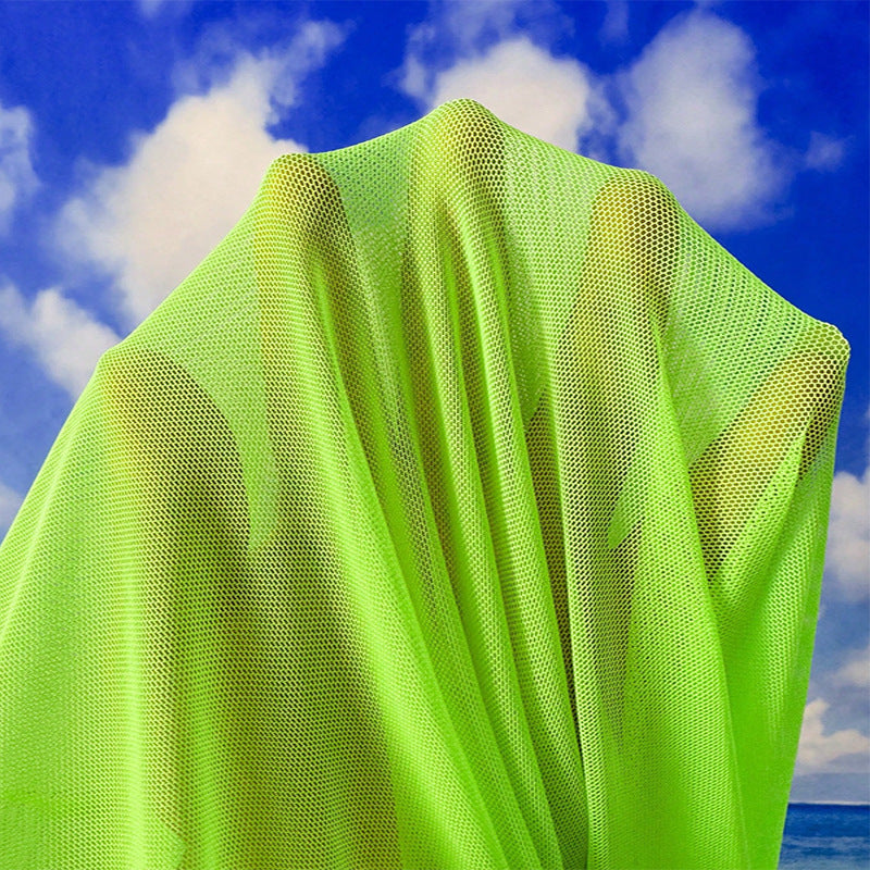 Solid Color Mesh See through Sexy Beach Dress Swimsuit Women Long Blouse Sunscreen Swimwear