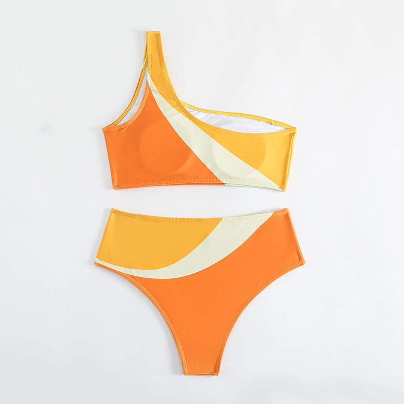 Bikini One Shoulder Sexy Split Swimsuit Women Beach Bikini