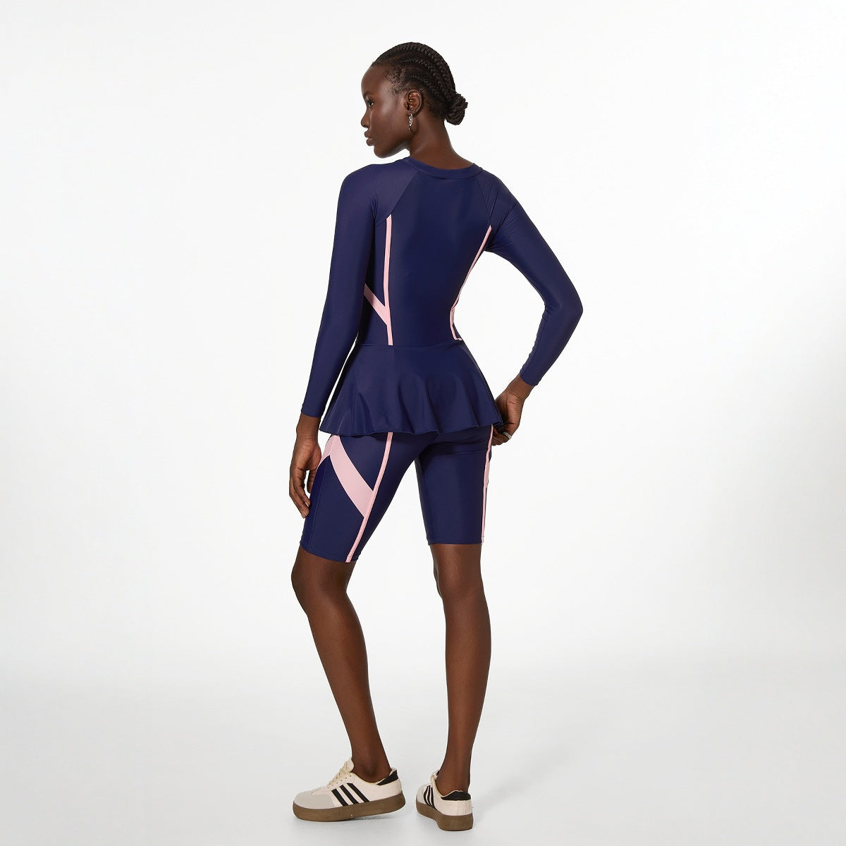 Swimsuit for Women Siamese Conservative Swimwear Long Sleeve Sun Protection Spring Museum Special Popular Swimsuit