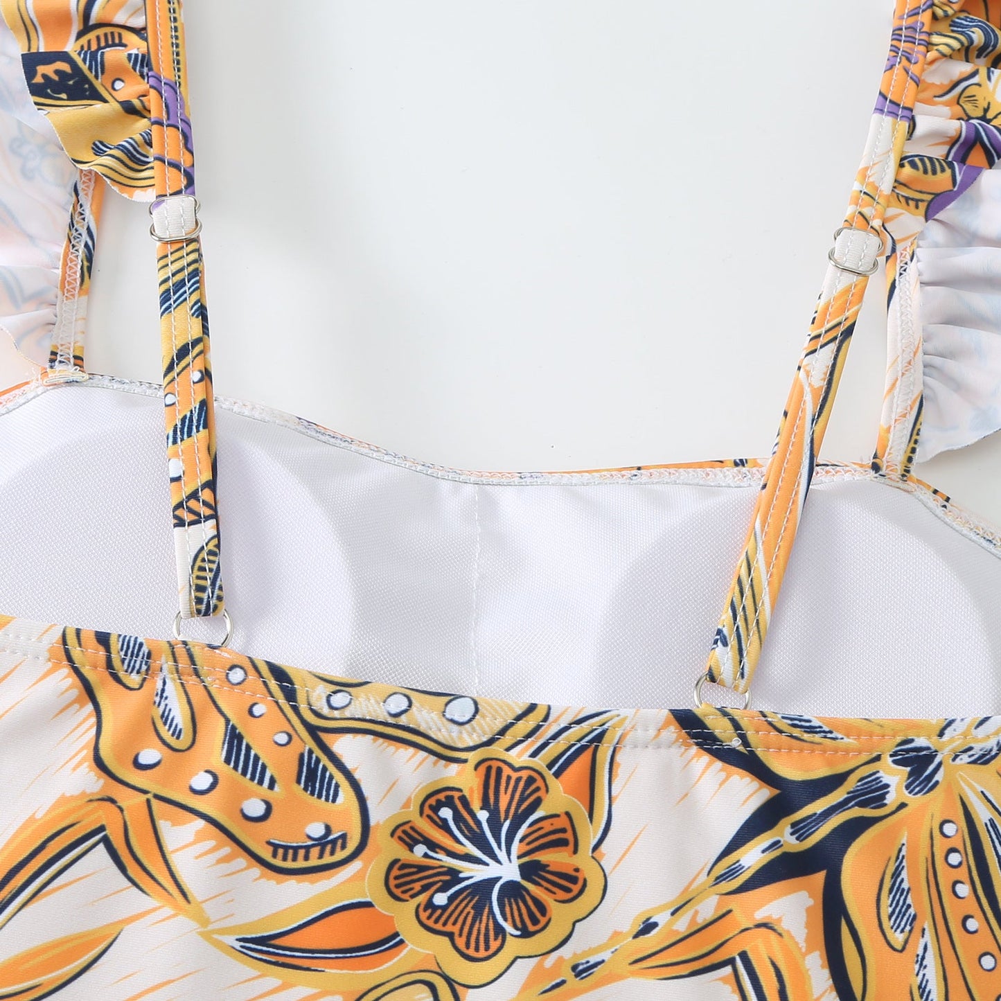 Women Flying Edge One Piece Women Swimwear Retro Cover Belly Slimming Swimsuit Chiffon Beach Dress