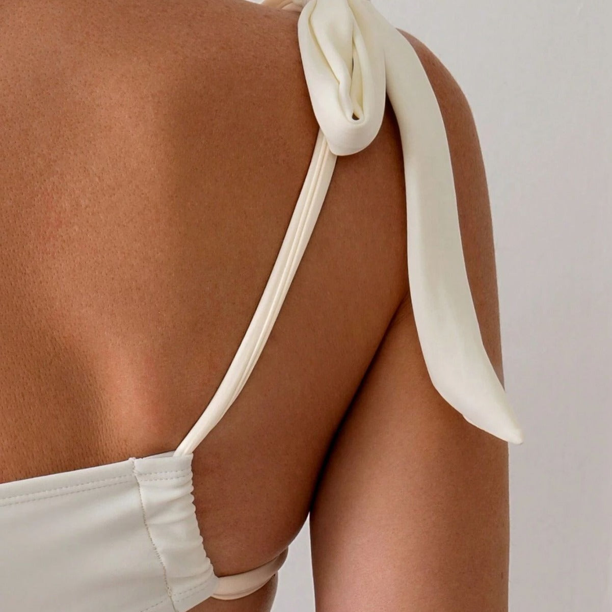 Swimsuit Women One Shoulder Lace Up High Grade Solid Color One Piece Swimsuit Hollow Out Cutout Spring Bathing Suit