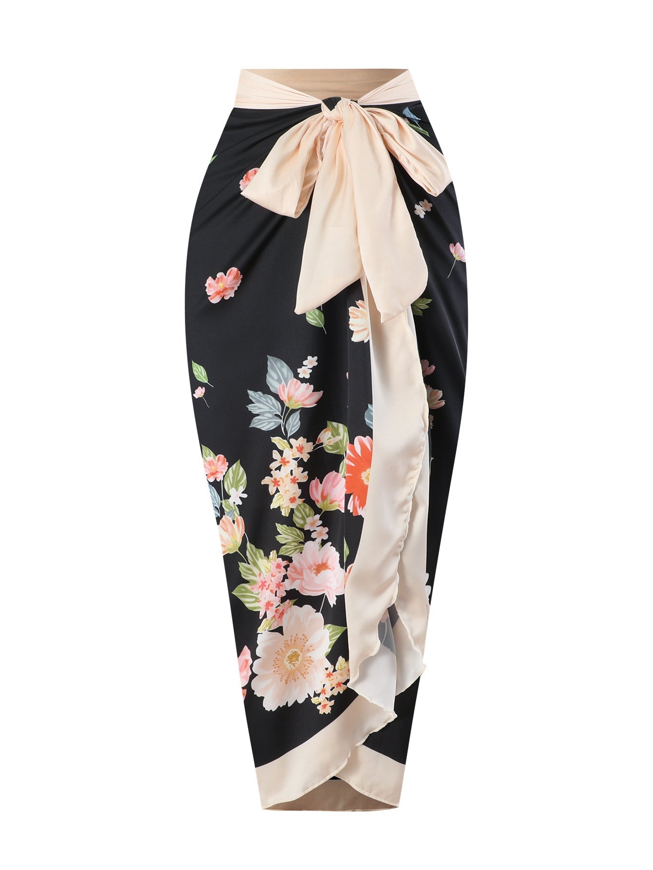 One Piece Printed Skirt Conservative Swimwear Two Piece Women Swimsuit