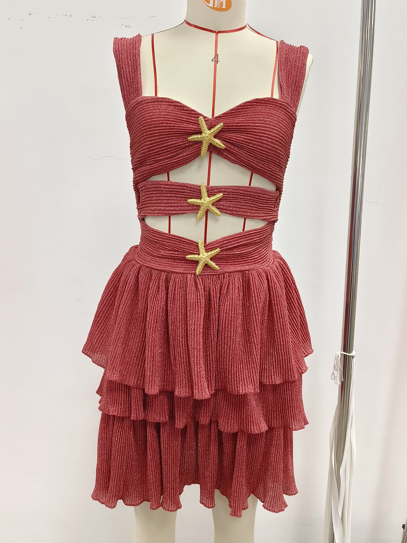 A Shaped Tiered Dress One Piece Beach Sexy One Piece