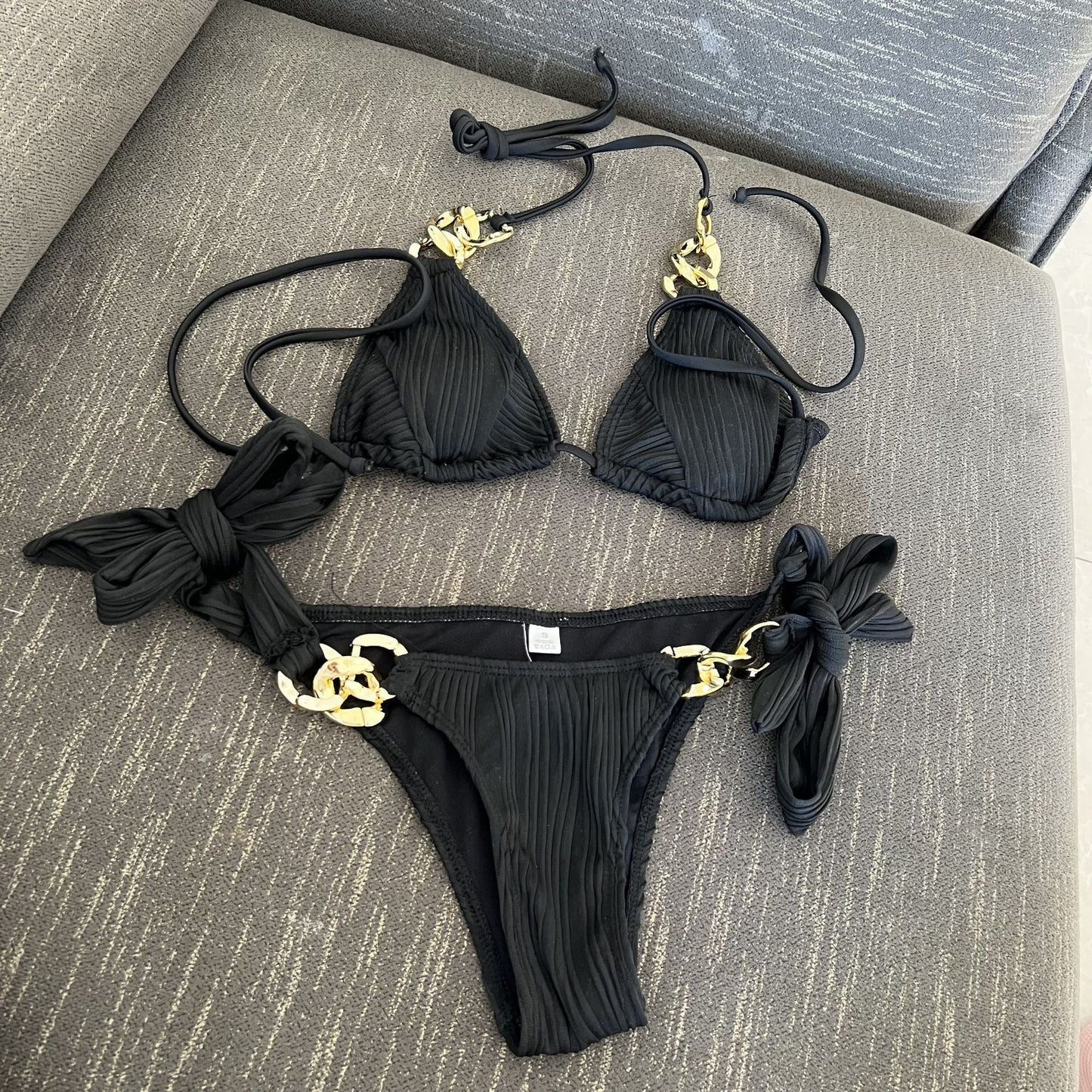 Sexy Split Swimsuit Chain Bikini Swimsuit Bikini