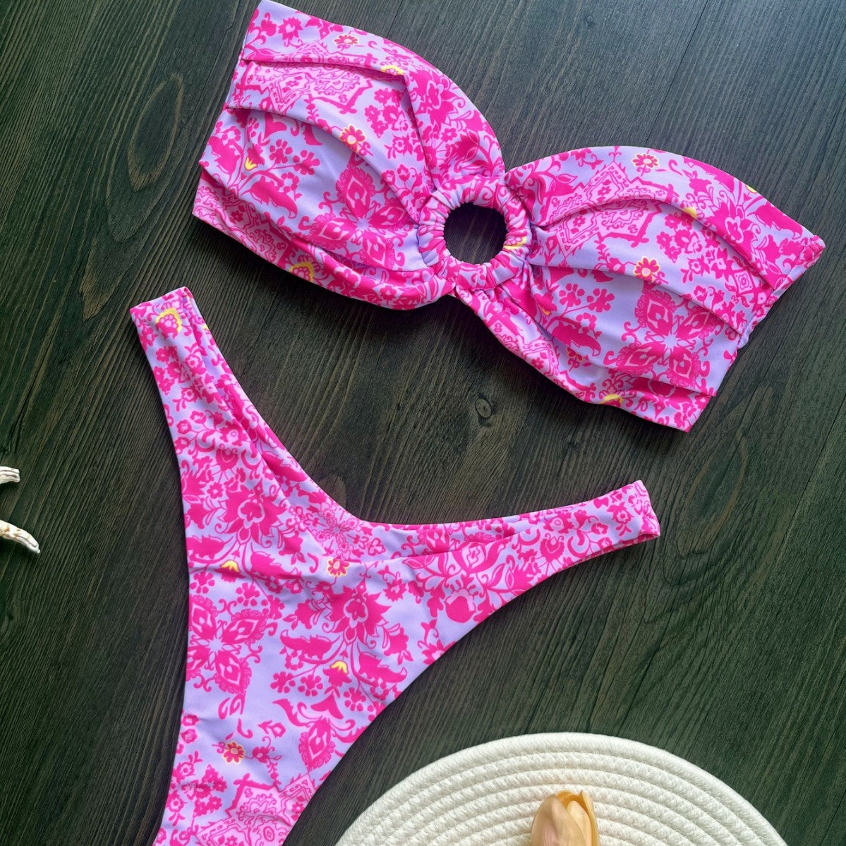 Bikini Printed Sexy Backless Split Swimsuit Bikini