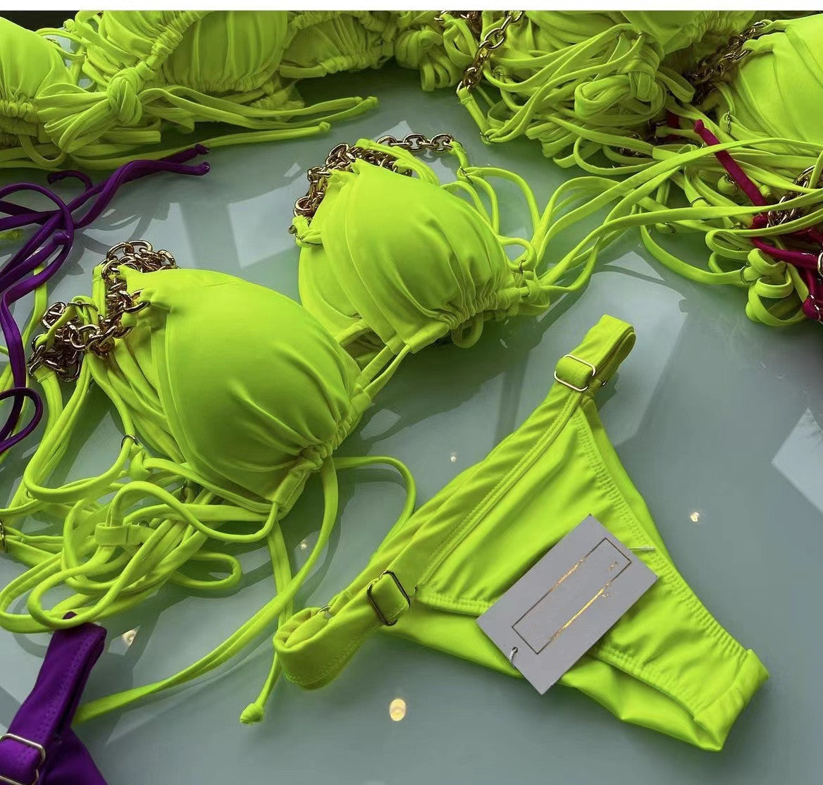 Sexy Two Pieces Swimsuit Pure Swimwear Women Bikini