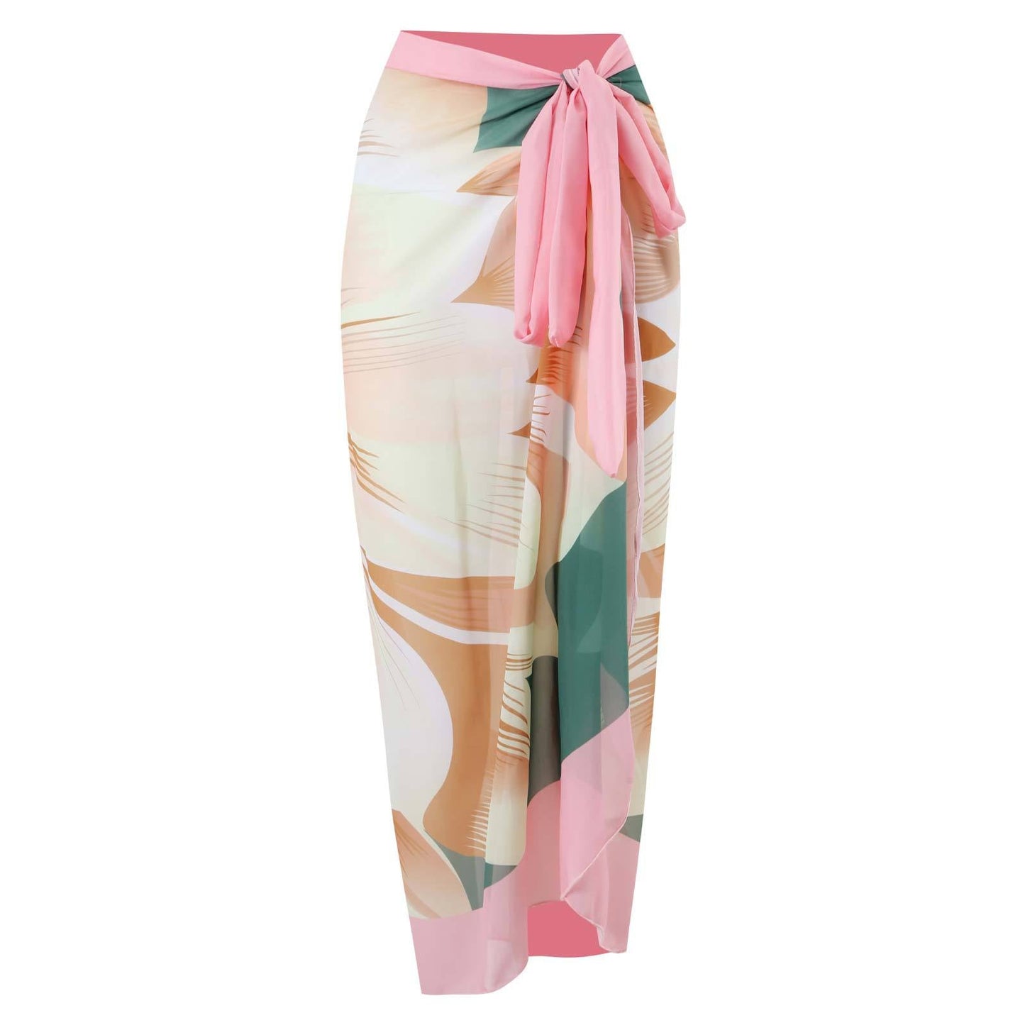 One Piece Women Swimwear Retro Cover Belly Slimming Swimsuit Chiffon Beach Dress