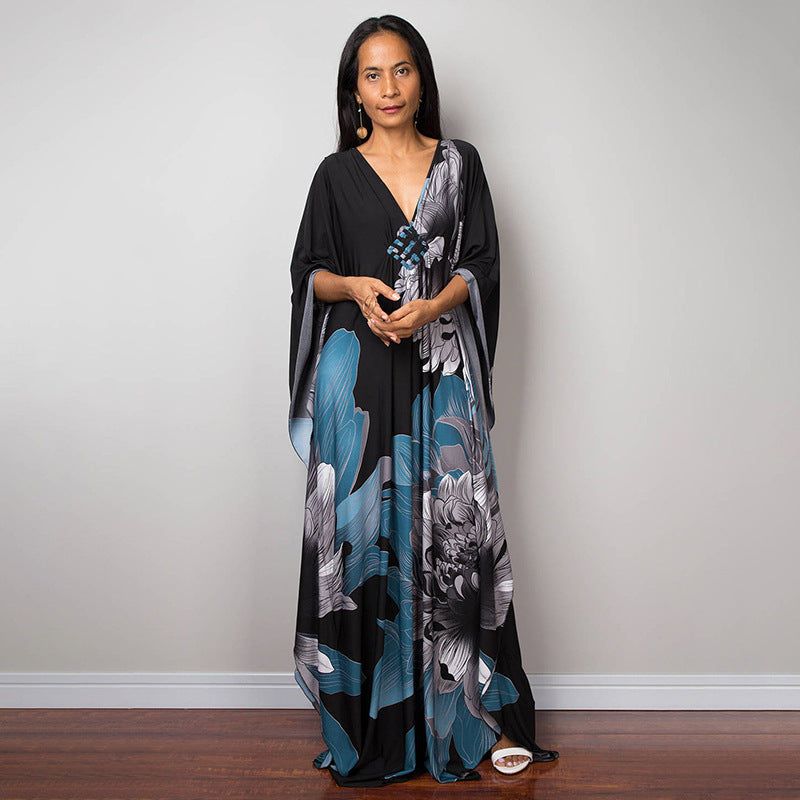 Beach Dress Loose Seaside Vacation Sun Protection Robe Beach Cover Up Swimsuit Outwear Women