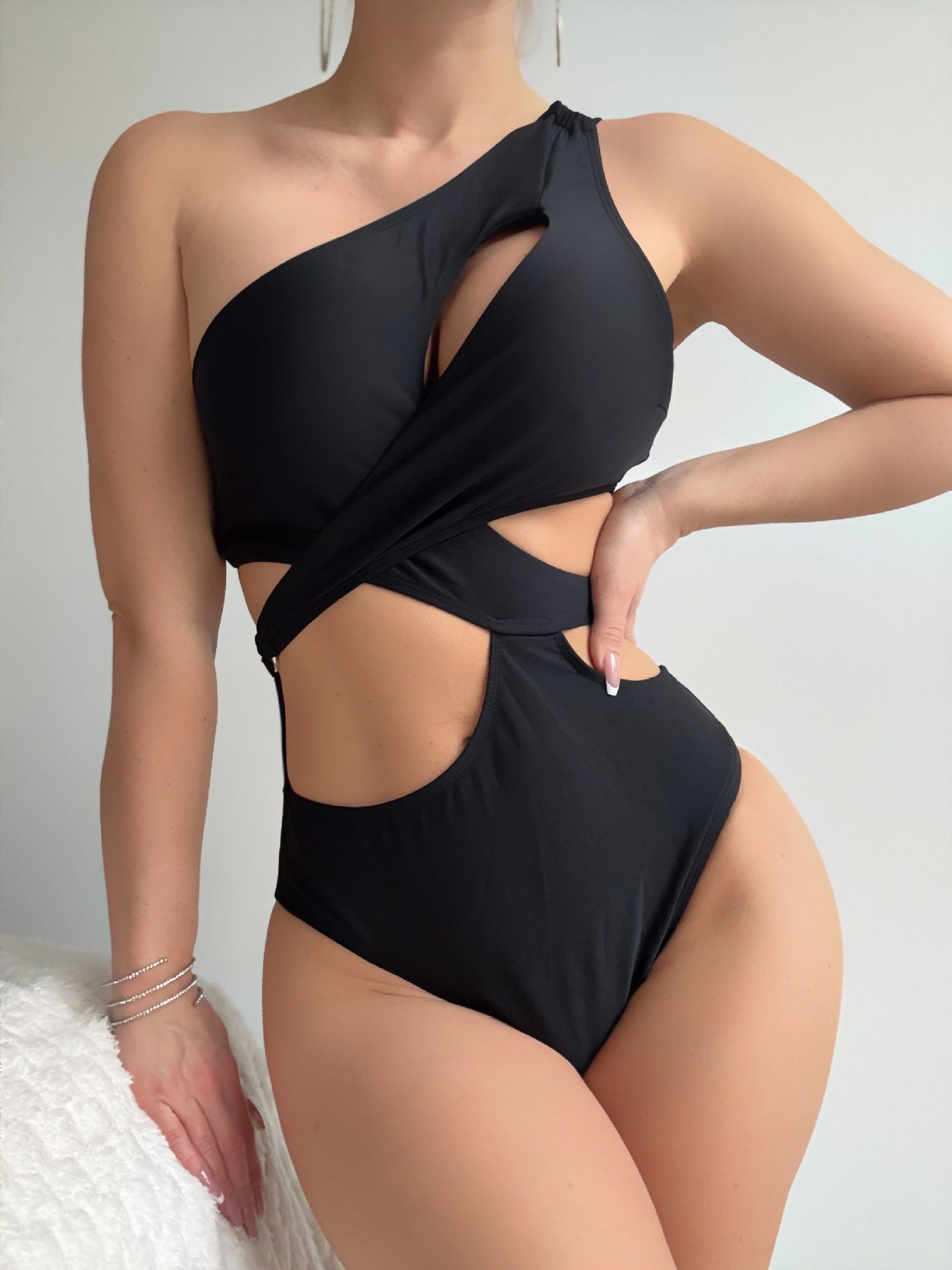 Women One Piece Sexy Halter Bikini Swimsuit