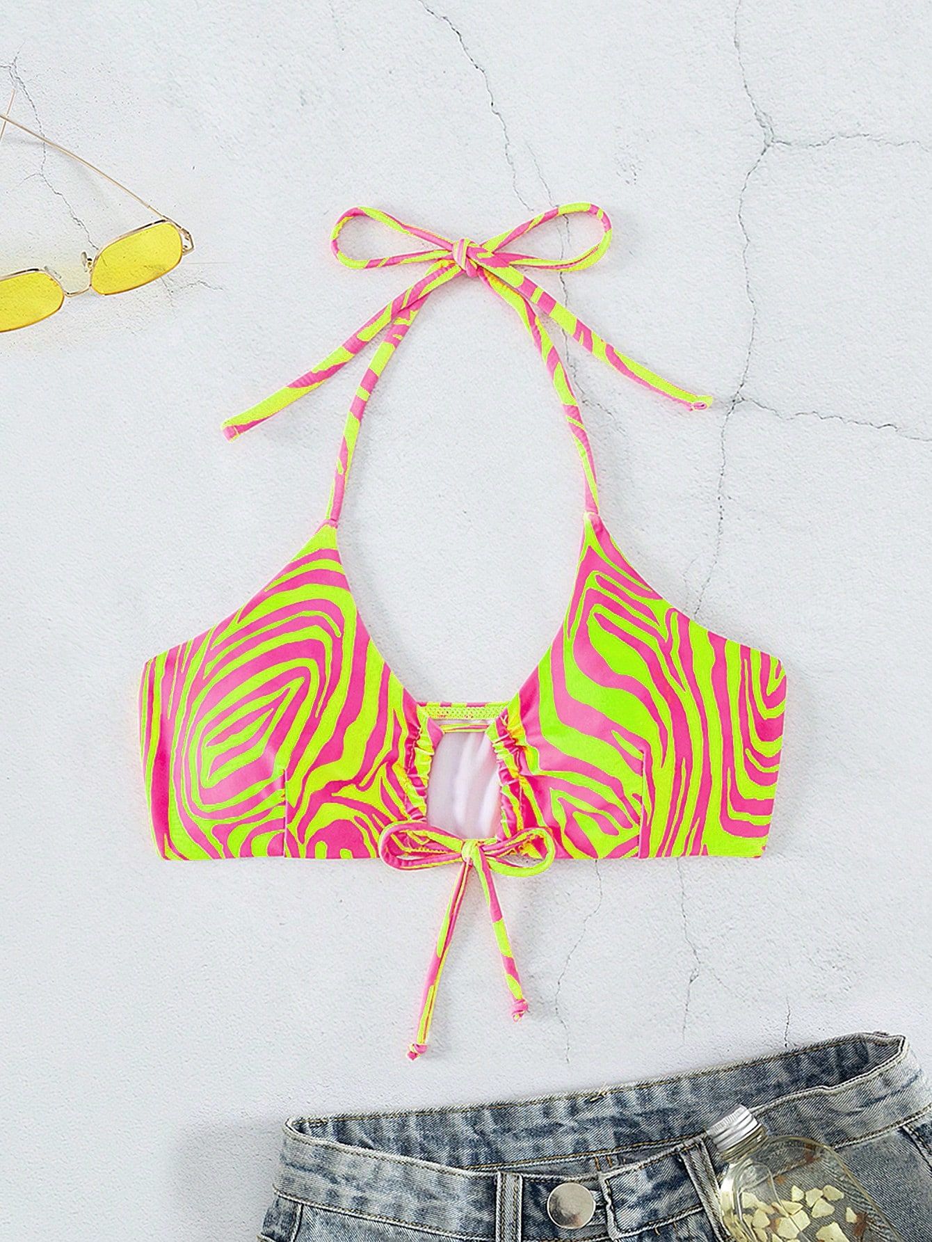 Women Swimsuit Exercise Bikini Swimsuit Bikini Unlined Top