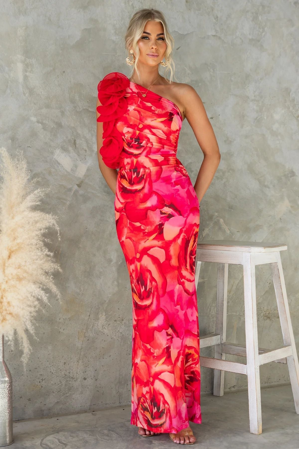 Women Clothing Summer Elegant Slim Sleeveless Three Dimensional Floral Sexy Dress