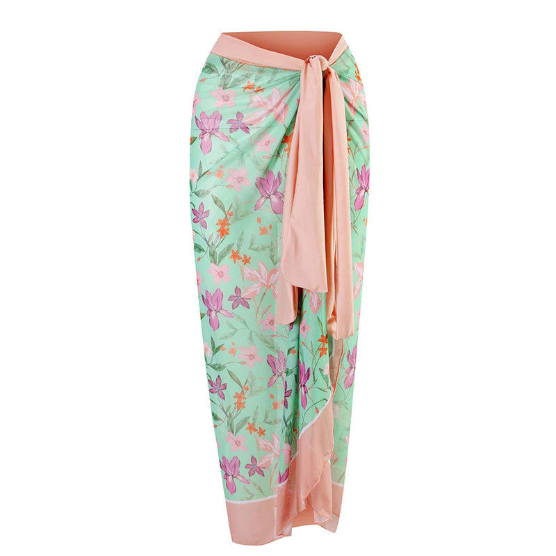 Split Double Sided Three Piece Set Retro Swimsuit Swimsuit Lace up Sand