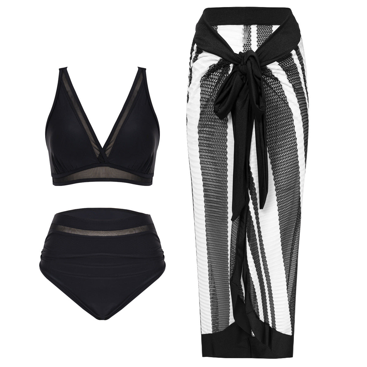 Bikini Swimsuit Women Sports Sexy Split Bikini Swimsuit Cover up Beach Dress