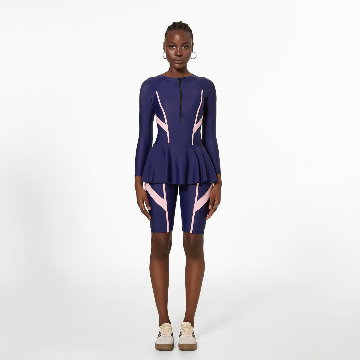 Swimsuit for Women Siamese Conservative Swimwear Long Sleeve Sun Protection Spring Museum Special Popular Swimsuit