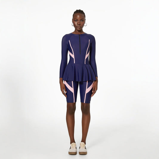 Swimsuit for Women Siamese Conservative Swimwear Long Sleeve Sun Protection Spring Museum Special Popular Swimsuit